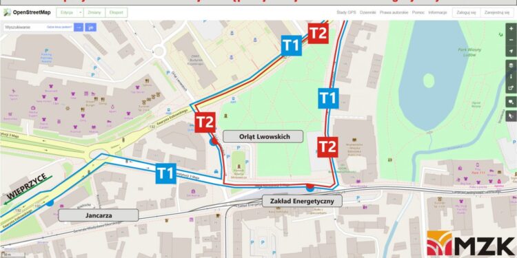 MZK zmienia trasy dla „T1” i „T2”