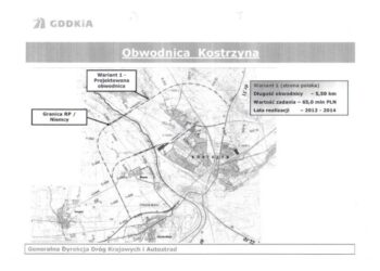 Środki na I etap obwodnicy Kostrzyna zatwierdzone
