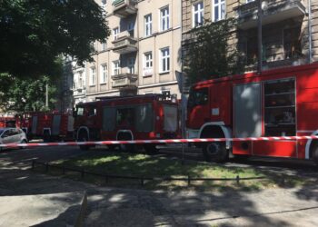 Wybuch butli z gazem w centrum