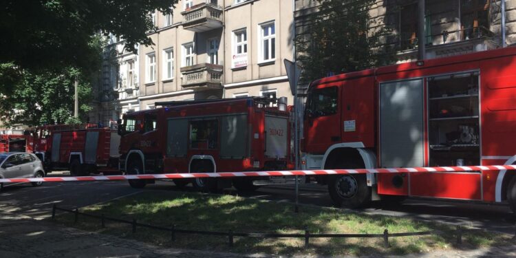 Wybuch butli z gazem w centrum