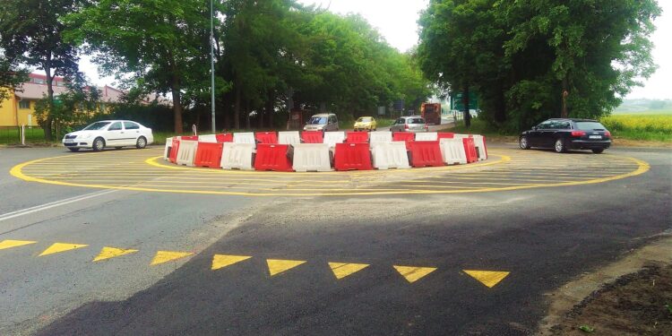 Tymczasowe rondo gotowe