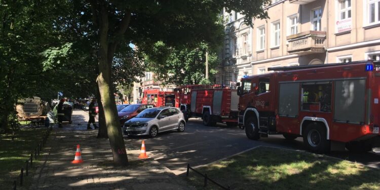 Wybuch butli z gazem w centrum