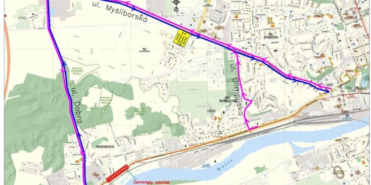 Sprawdź objazdy Kostrzyńskiej