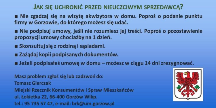 Miejski Rzecznik Konsumentów przestrzega