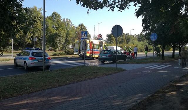 Potrącenie rowerzystki