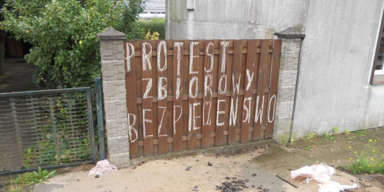 Protest zbiorowy na ul. Kostrzyńskiej