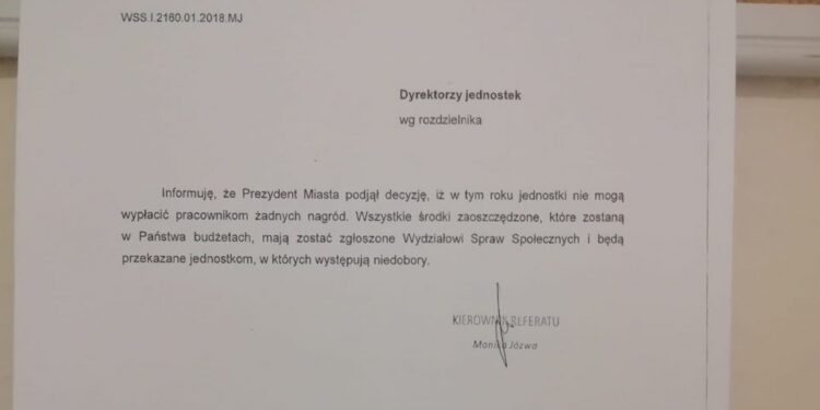 Prezydent zabronił nagród w DPS-ach? Magistrat: to nieporozumienie