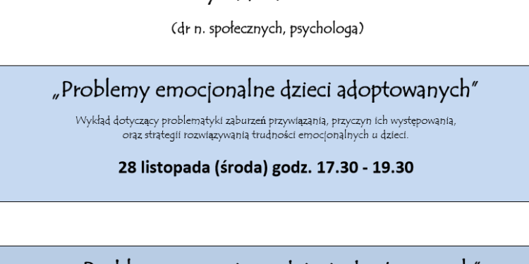 Ośrodek Adopcyjny w Gorzowie zaprasza na wykłady