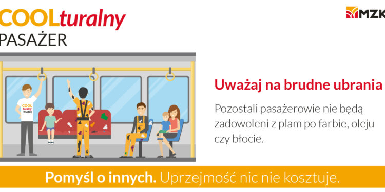 Coolturalny pasażer w czystym ubraniu