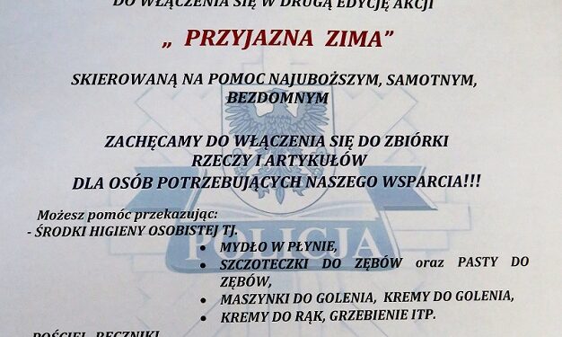 Policjanci zachęcają do pomocy bezdomnym