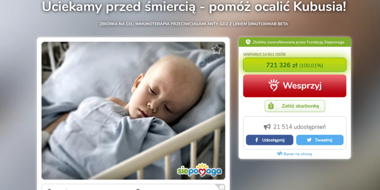 Udało się zebrać pieniądze dla Kubusia!