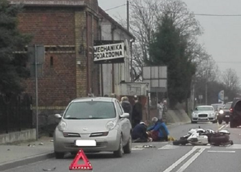 Wypadek: motocyklista w szpitalu