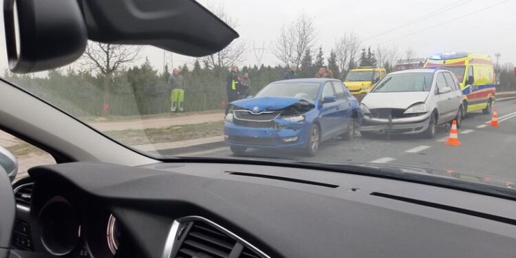 Stłuczka w okolicach Bierzarina