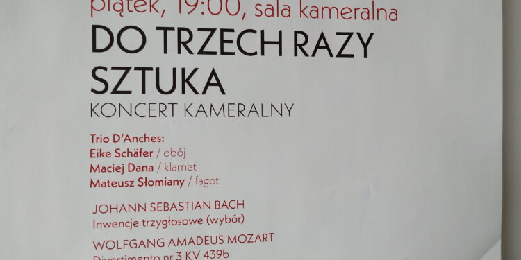 Klasyczne trio stroikowe w filharmonii