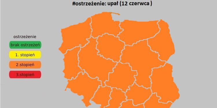 Upały – II stopień zagrożenia w całym kraju