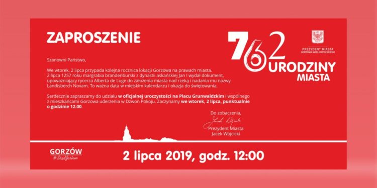 Magistrat zaprasza na 762. urodziny miasta