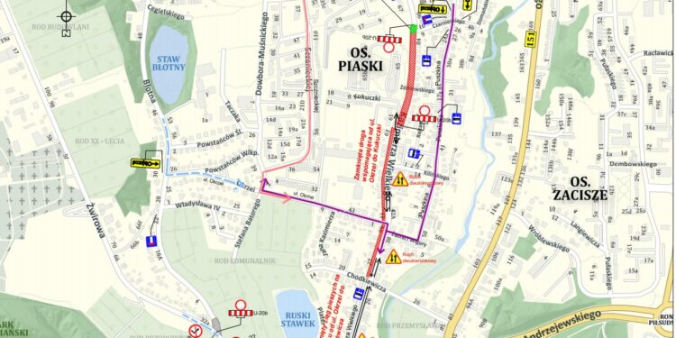 Od poniedziałku zmiany na remontowanej ul. Kazimierza Wielkiego