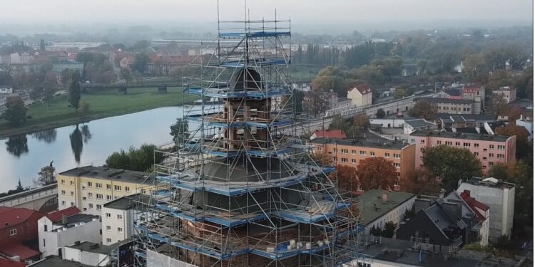 GORZÓW z DRONA – Remont katedry z lotu ptaka