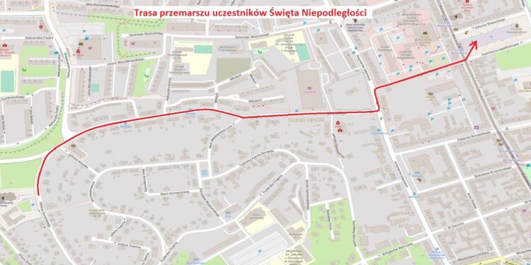 Utrudnienia w ruchu w związku z obchodami Narodowego Święta Niepodległości