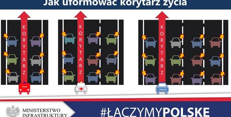 Policja chwali kierowców za wzorcowy korytarz życia na A2