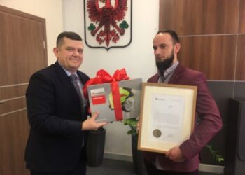 Strażak – bohater z wizytą u prezydenta