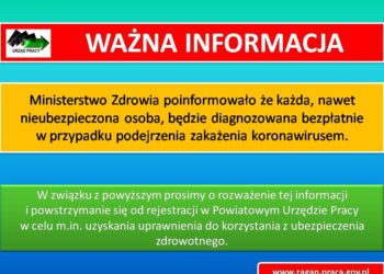 Koronawirus: bezrobotni badani bezpłatnie