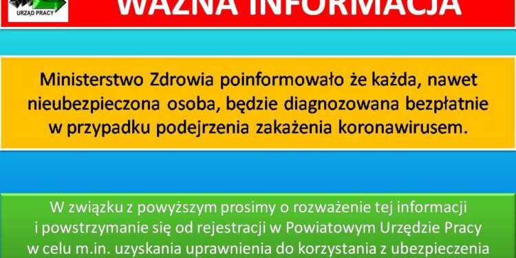 Koronawirus: bezrobotni badani bezpłatnie