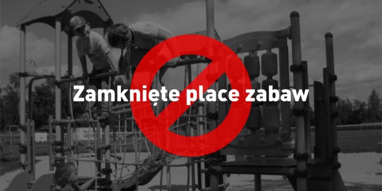 Place zabaw zamknięte do odwołania