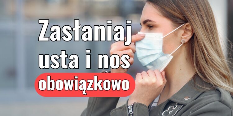 Zakrywaj usta i nos obowiązkowo. Zobacz, jak to robić prawidłowo