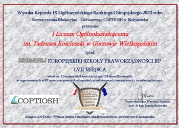 I LO najlepszą szkołą praworządności w Gorzowie