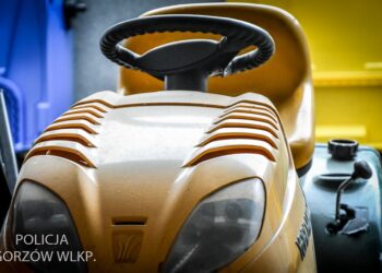 Kierowca kosiarki z fantazją i promilami