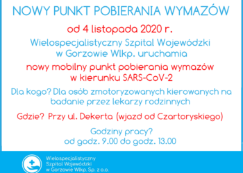 Nowy mobilny punkt pobierania wymazów