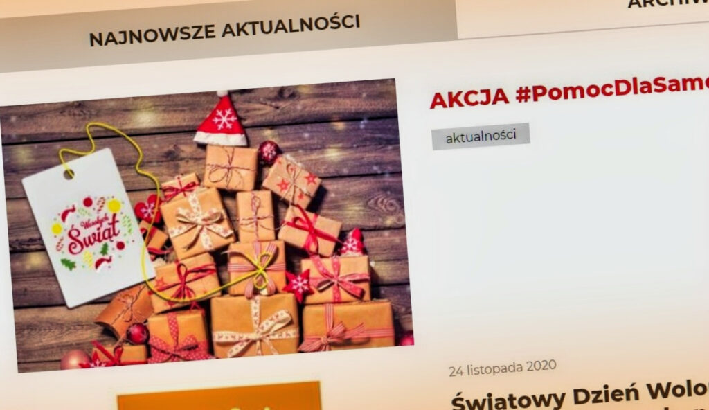 Caritas wspiera seniorów i bezdomnych przed świętami