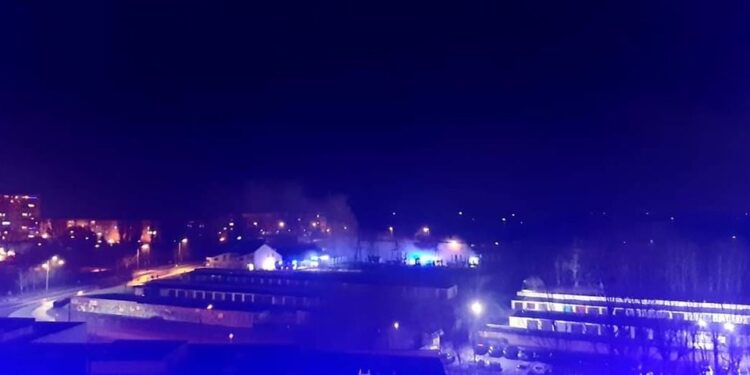 Pożar rozdzielni elektrycznej