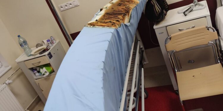 Zaprószenie ognia w gorzowskim szpitalu