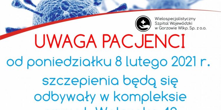 Od jutra szpitalny punkt szczepień w nowym miejscu