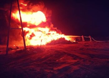 Pożar hałdy opon na Zawarciu