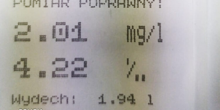 Miała 4 promile i prowadziła auto