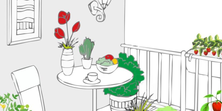 Warzywa i owoce na balkonie