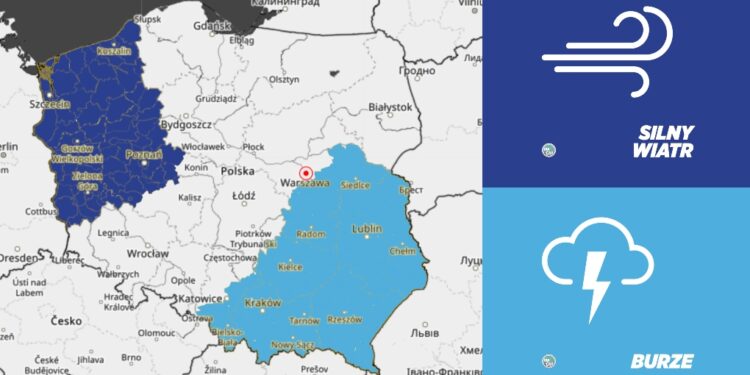 IMGW ostrzega przed silnym wiatrem