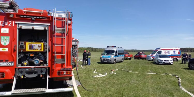 Przylep: samolot spadł na ziemię