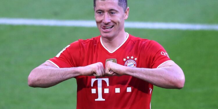 Robert Lewandowski po zdobyciu hat-tricka