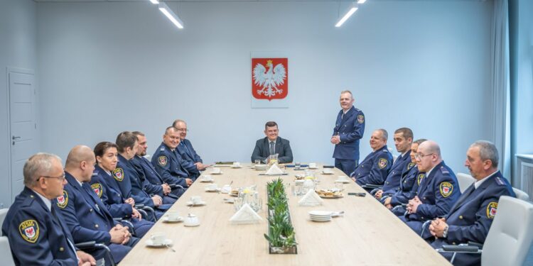 Miejscy strażnicy u prezydenta