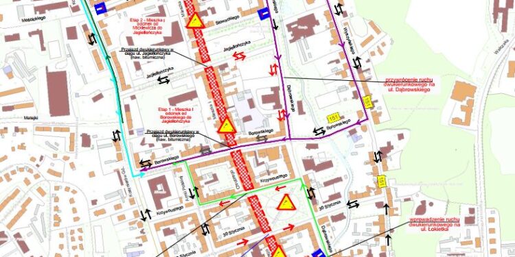 W poniedziałek zamknięcie przejazdów przez ul. Łokietka
