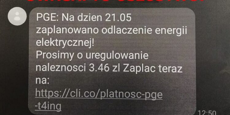 Uwaga na fałszywe smsy