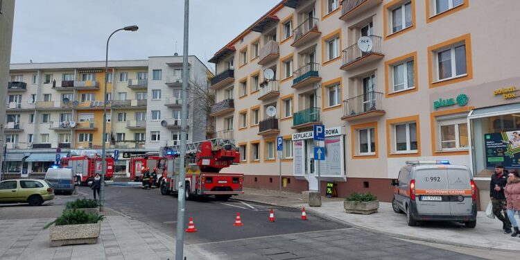 Pożar w centrum Gorzowa [ZDJĘCIA]