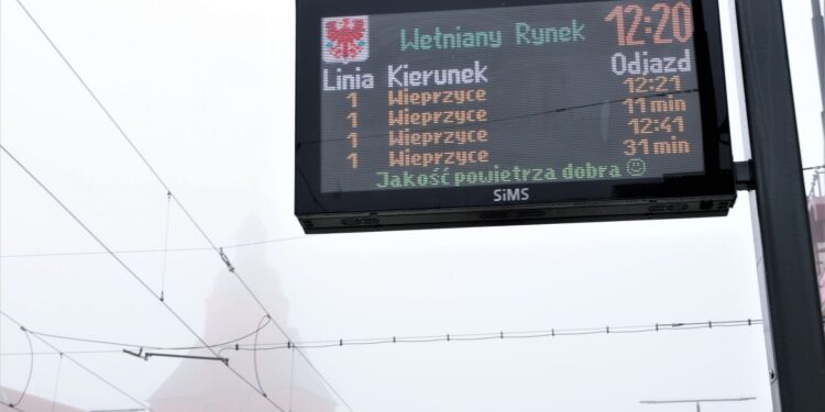 Jakość powietrza sprawdzisz na przystanku