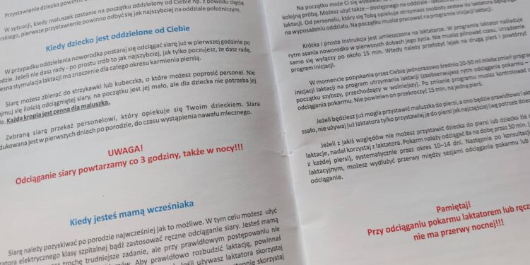 Poradnik laktacyjny dla pacjentek gorzowskiego szpitala