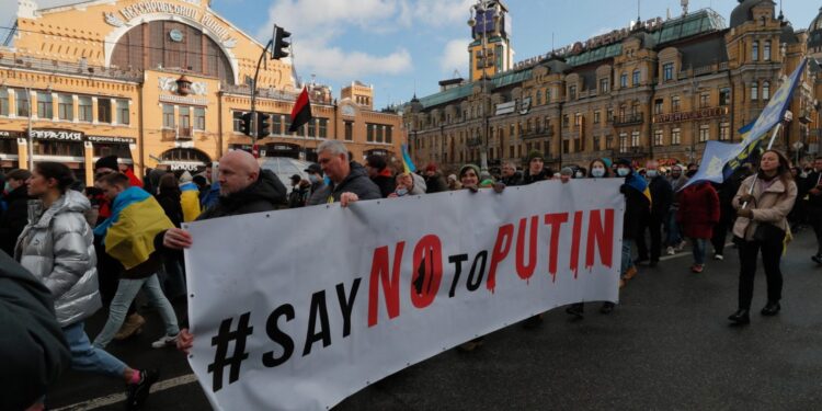 Ulicami Kijowa przeszedł Marsz Jedności dla Ukrainy