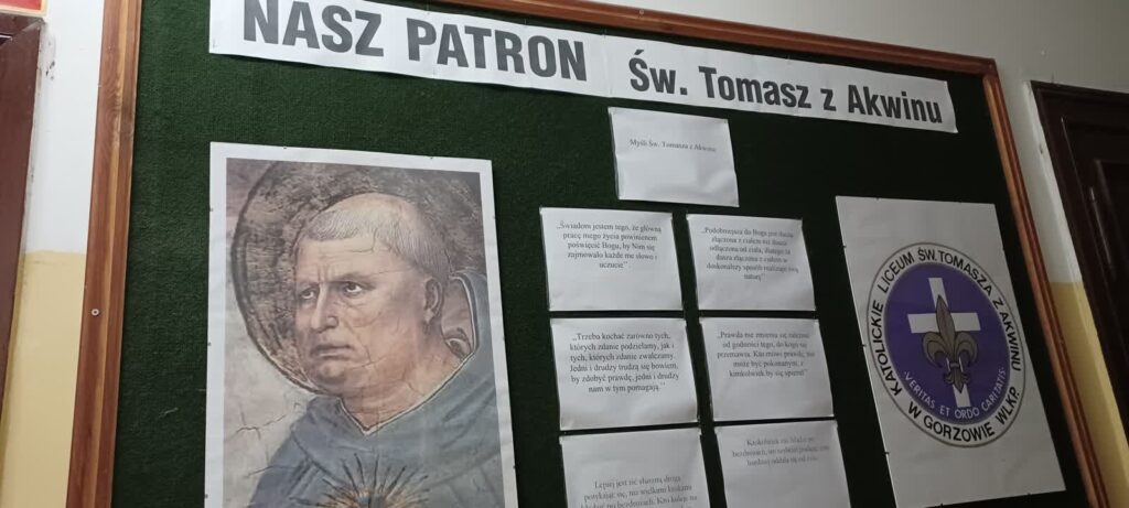 Liceum Katolickie w Gorzowie, patron, św. Tomasz z Akwinu